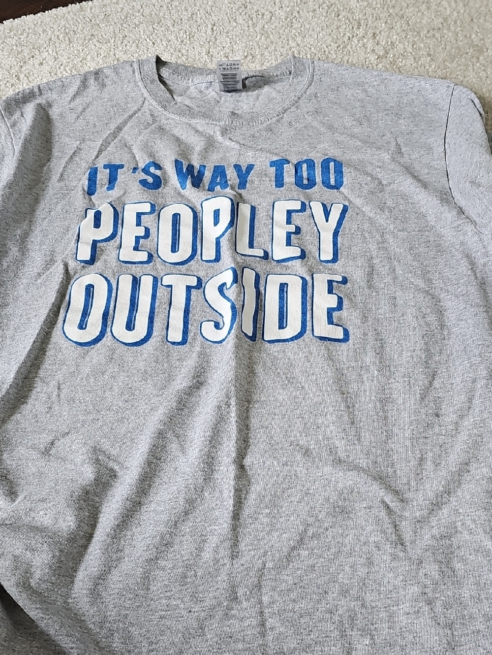 Funny unisex grey graphic tee